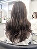 【ミディアムロング限定】カット+ハイライト明るい白髪染め+髪質再生TR￥17800
