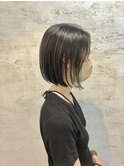 毛先軽めボブ/切りっぱなしボブ