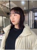 20代/30代/暗髪/パープルカラー