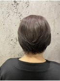 お白髪染めなしのグレージュカラー