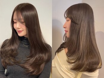 パルス ギンザ(PULSE ginza)の写真/【韓国顔周りカット＋透明感カラー￥9,900】優秀トリートメント◎繰り返すカラーやパーマも怖くない！