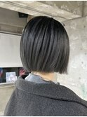 バレイヤージュシルバーグレー/ボブ/グラデーション/表参道/原宿