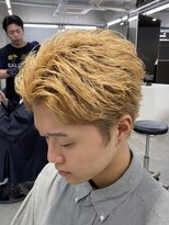 エデアンルクラ 下通(EDEAN Leclat)&nbsp;熊本メンズカラー ハイトーンカラー ベージュ MEN'S HAIR