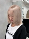 14565ミルクティーアッシュミルクティーベージュハイトーンボブ