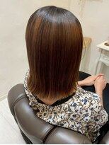 コルテ 倉敷西阿知店(CoRte.)&nbsp;フェミニンミディアム/外ハネセミディ/モカブラウン/髪質改善