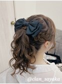 編み込みポニーテール/心斎橋ヘアセット
