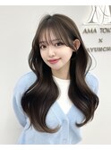 韓国ヘア　レイヤー　顔周り