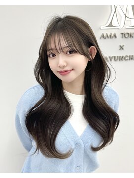 アマトウキョウスマートサロン(AMA TOKYO×Smart Salon) 韓国ヘア　レイヤー　顔周り