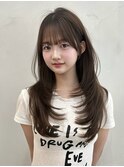 韓国風/レイヤー/前髪カット/オリーブ/透明感/ハッシュカット