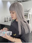 *ハッシュカットグレージュデザインカラーツートンカラー