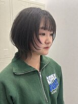 プレジールバイラファブリック(PLAISIR by LA FABRIQUE) 小顔レイヤーボブ×くすみカラー【新村/PLAISIR/草加】