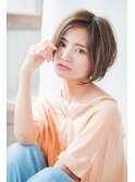 似合わせカットで小顔　美シルエットの前下がりショートボブ