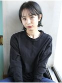 天神【BIRTH】くすみブルー×外ハネミニボブ　2