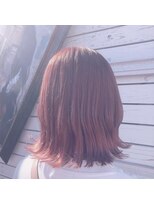セブンルックス モカ 宇都宮鶴田店(7LOOKS mocha) コーラルオレンジヘア/切りっぱなしボブ