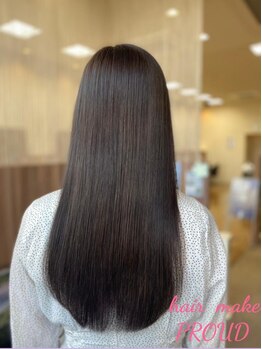 ヘアメイク プラウド(hair make PROUD)の写真/悩み解消の救世主!!『縮毛矯正』でダメージを抑えた柔らかストレートで忙しい朝のスタイリングも楽ちん♪