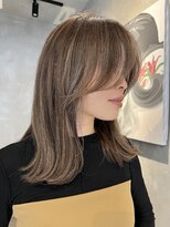 ブルックス ハイライト 大人ボブ  レイヤーボブ アッシュベージュ ショート