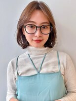 ラフ フロム ガーデン(Laf from GARDEN) ココアベージュ/小顔/オリーブグレー/前髪カット/くびれボブ