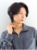 【Gallica】韓国風メンズナチュラルウルフ/黒髮大人シンプル