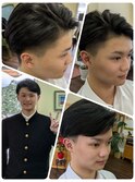 ツーブロックショート☆七三分けパート