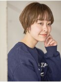 30代　40代　50代　耳かけショート　前髪あり　マッシュショート