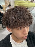 縦落ちパーマ/ツイストスパイラル/アッシュブラウン/名古屋栄