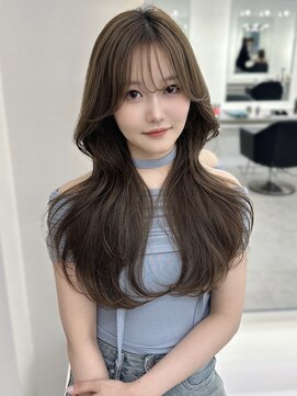 パーヴミックスリコ (Parve Mix RICO) レイヤーカット×オリーブグレージュ