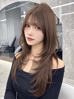 マウルルナ(MAEUL luna)&nbsp;似合わせカット　大人ガーリー　ミルクティーブラウン