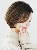 前下がりショート・ボブ/絶壁解消/前髪あり/40代/30代/外ハネ