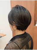 ショートボブ/オリーブグレー/クールショート