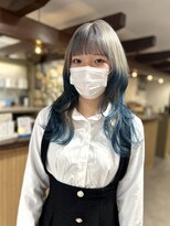 ロアバイチェリーコークウブ(Loa by CHERRY COKE ubu)&nbsp;色落ちまで可愛い シルバー×ブルー