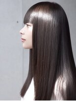 ダル 渋谷/表参道(DAL.)&nbsp;ダークグレージュ韓国風美髪ストレート矯正ワイドバング