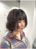 ボブパーマ×フェイスレイヤー