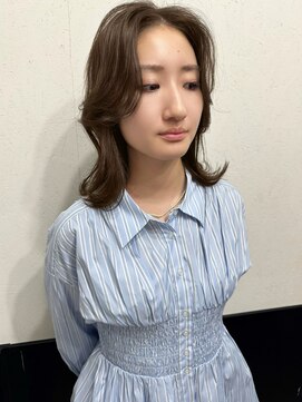 ラグナ(LAGUNA) くびレイヤー/ブリーチなし/ミルクティーベージュ/ミディアム/