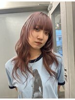 ジーナ 赤羽(XENA)&nbsp;顔型別ヘアスタイル特集/ワンホンレイヤー/ミルクティーブロンド