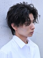 フィフス 大分(fifth)&nbsp;大分シャドウパーマメンズカットラウンドマッシュセンターパート