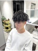 前下がりマッシュ ツイストスパイラルパーマ
