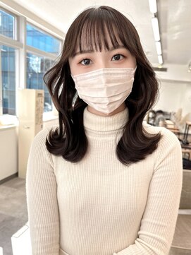 ミョンシル くびれ韓国ヘア/ミルクブラウン