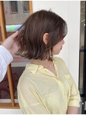 波巻きxハイライトx寒色系カラーxシアーグレージュxスローカラー