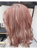 【CYAN】#10代#20代#ブリーチカラー#ピンクベージュ#透け感
