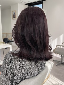 ヨーク(YOKE) 【 YOKE 】ラベンダーピンクミディアムくびれ小顔レイヤー韓国