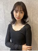 三軒茶屋_レディース_セミロング_ブラウン_コテ巻き_くびれ巻き