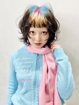 レコ 渋谷(LECO)&nbsp;ピンク×ブルー×エアリーボブ