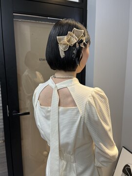 ヌープヘアーアイス(NUUP.hair ici) 大人気！ドレスヘアボブセット二次会モテ髪
