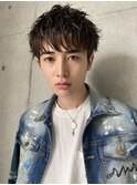 メンズマッシュ束感おしゃれアッシュシルバーカーキ本厚木