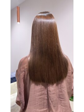 ビームズヘア 藤が丘店(Bee Ms HAIR) サラツヤロングベージュカラーブリーチしない透明感カラー
