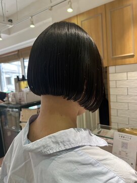 バブ バイネオリーブ(Bab by neolive) 前下がりボブ/小顔ボブ/ネビージュ/ダークアッシュ/黒髪