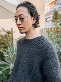 dandy perm/ミディアムパーマ　ツーブロック　束感　30代40代