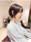 *滝田*シフォングレージュショートボブ小顔吉祥寺似合わせ人気