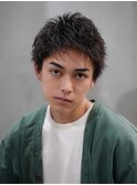 渋谷フェザーパーマ刈り上げフェザーショートビジネスメンズヘア
