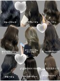 ワンホンオリーブブルー透明感暗髪&上質ハイトーン